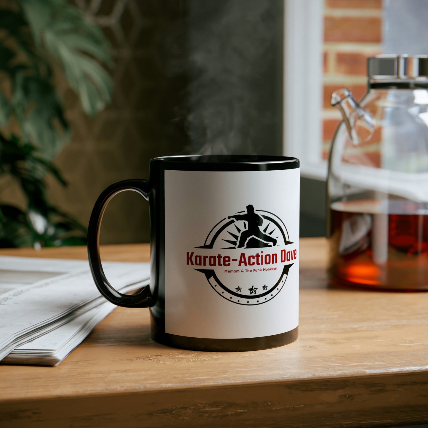 Karate Action Dave 11oz Black Mug