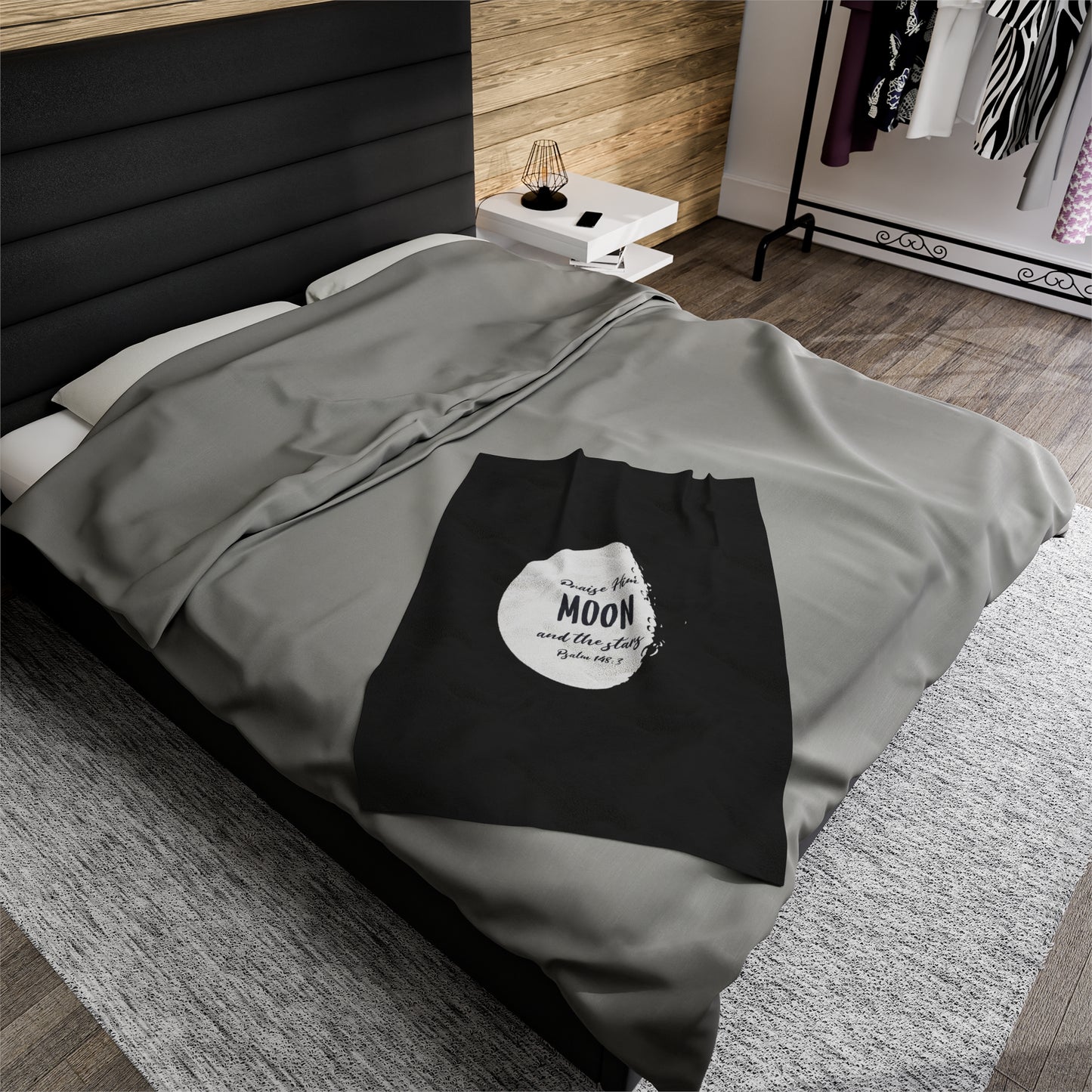 The Moon Velveteen Plush Blanket
