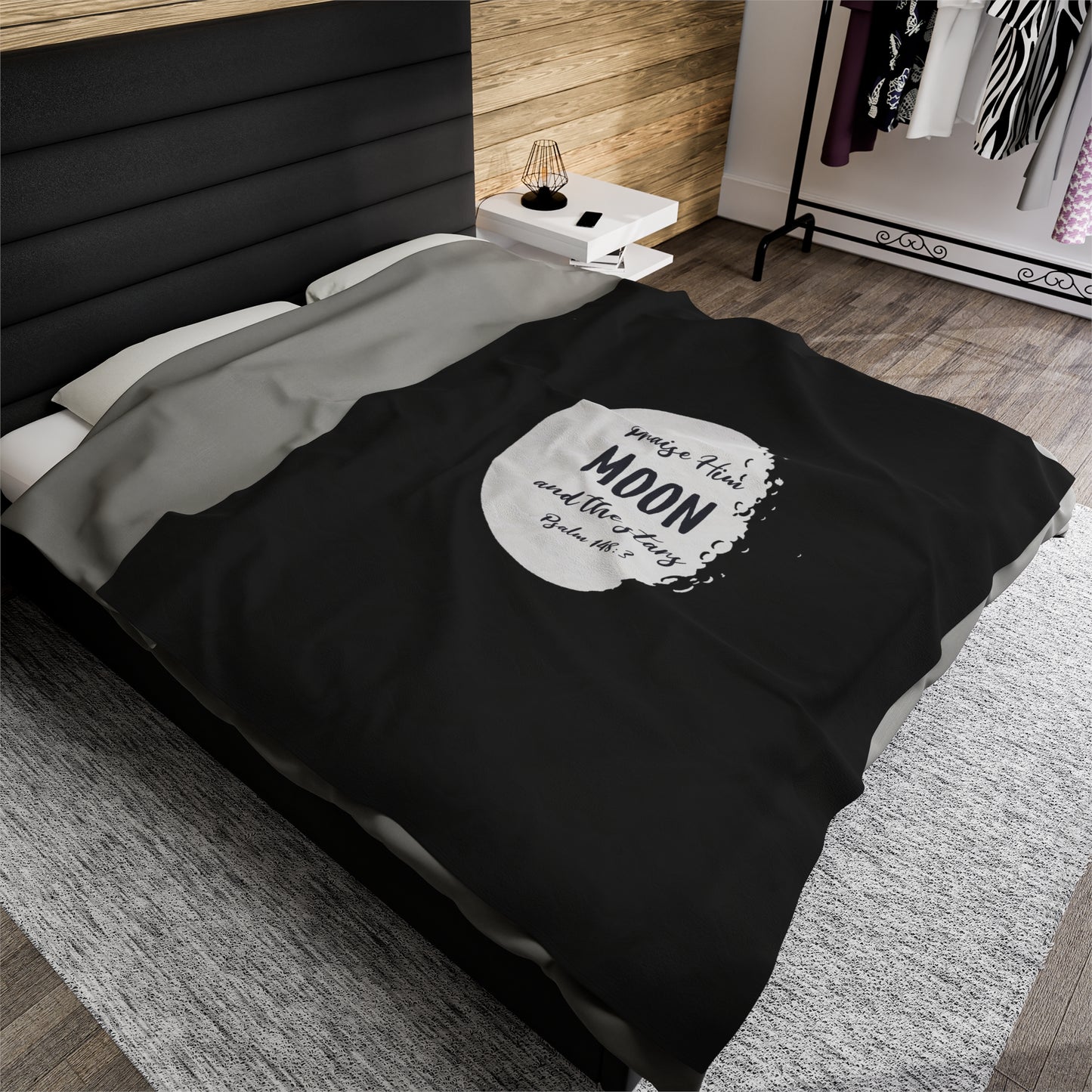The Moon Velveteen Plush Blanket