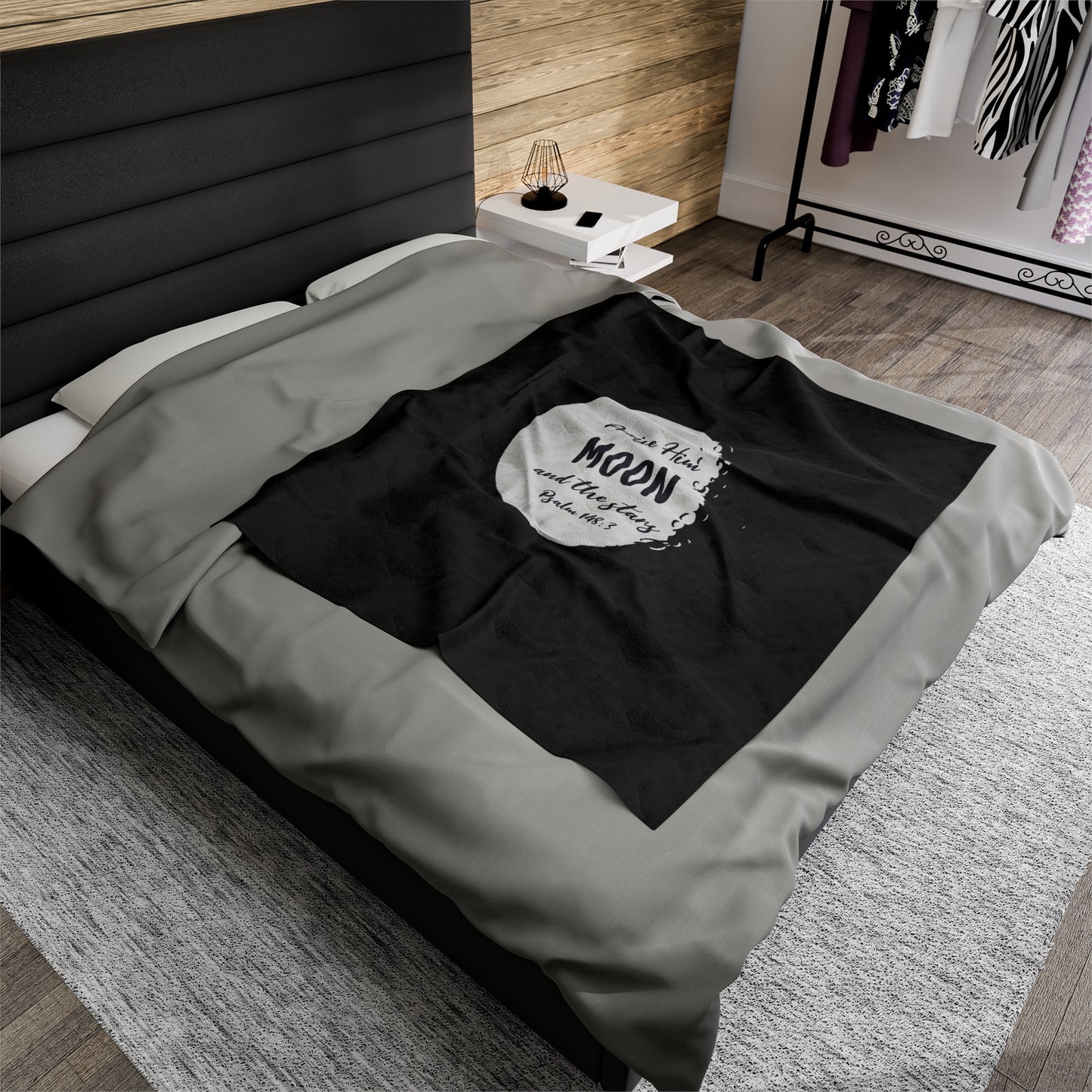 The Moon Velveteen Plush Blanket