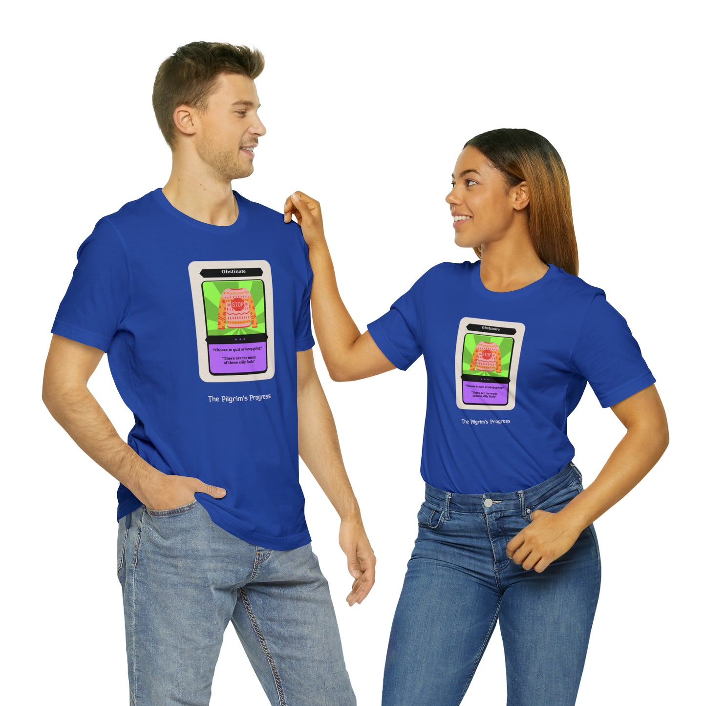 Pilgrim's Progress Obstinate Trading Card Unisex Jersey Short Sleeve Tee
