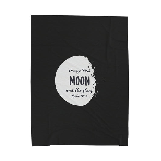 The Moon Velveteen Plush Blanket