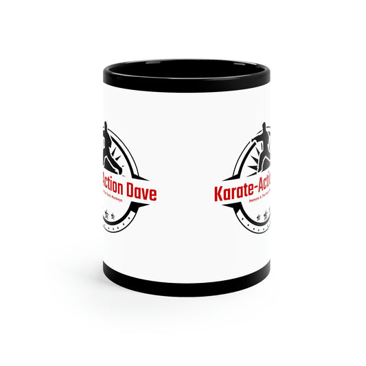 Karate Action Dave 11oz Black Mug