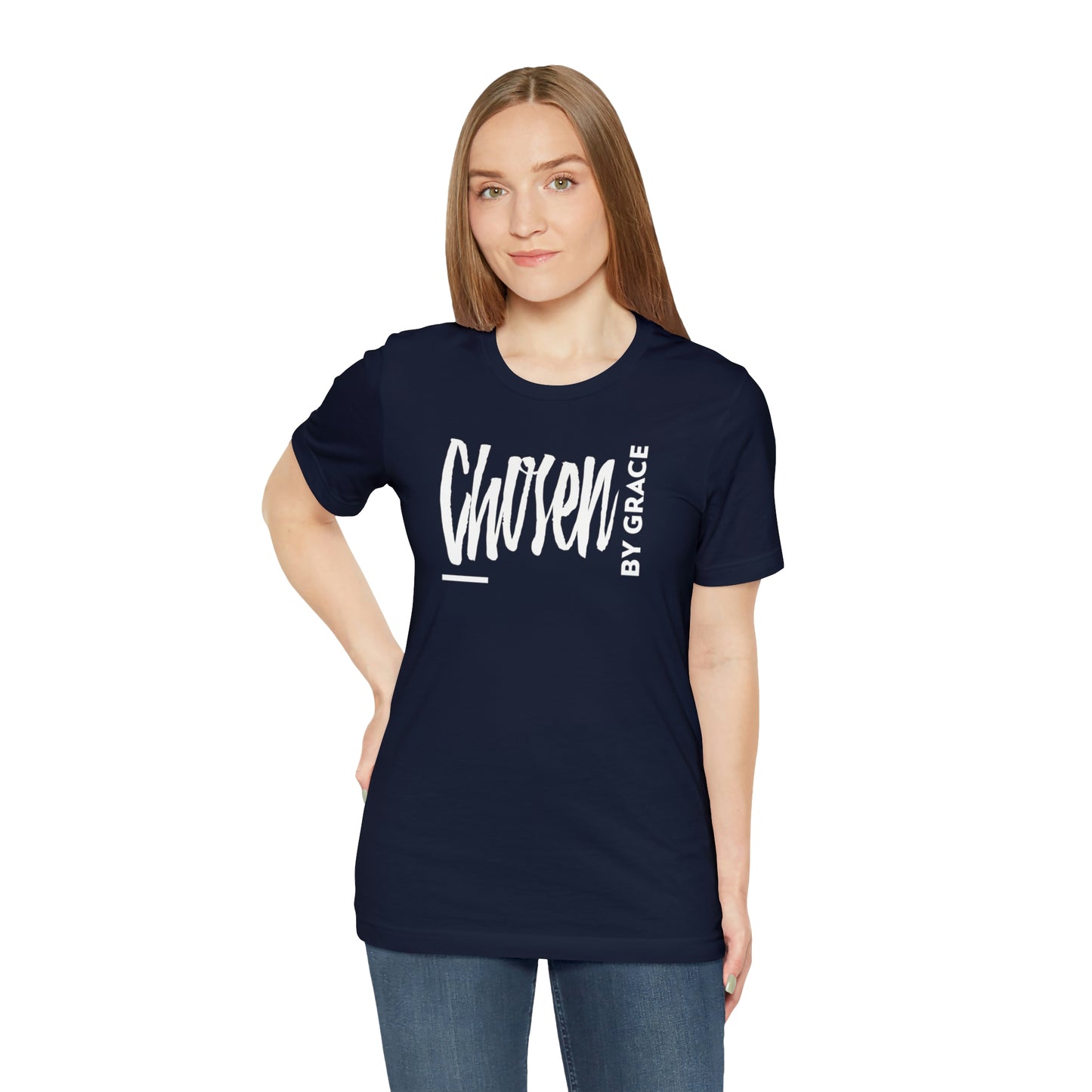 Chosen By Grace Sideways Unisex Jersey Short Sleeve Tee