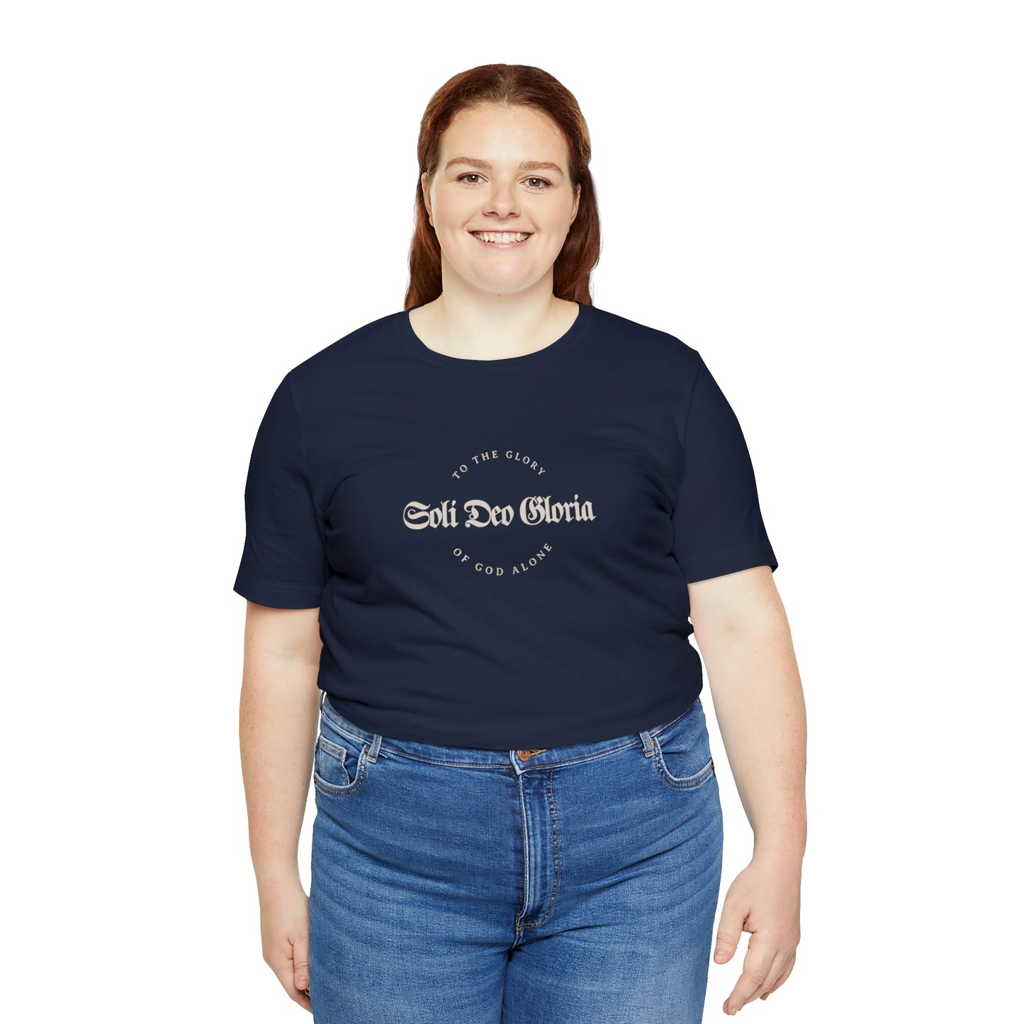 Soli Deo Gloria Gothic Circle Unisex Jersey Short Sleeve Tee