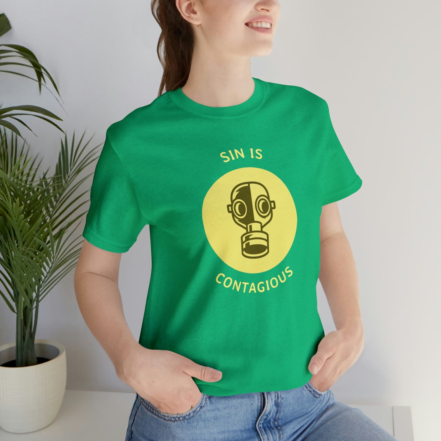 Sin is Contagious Unisex Jersey Short Sleeve Tee