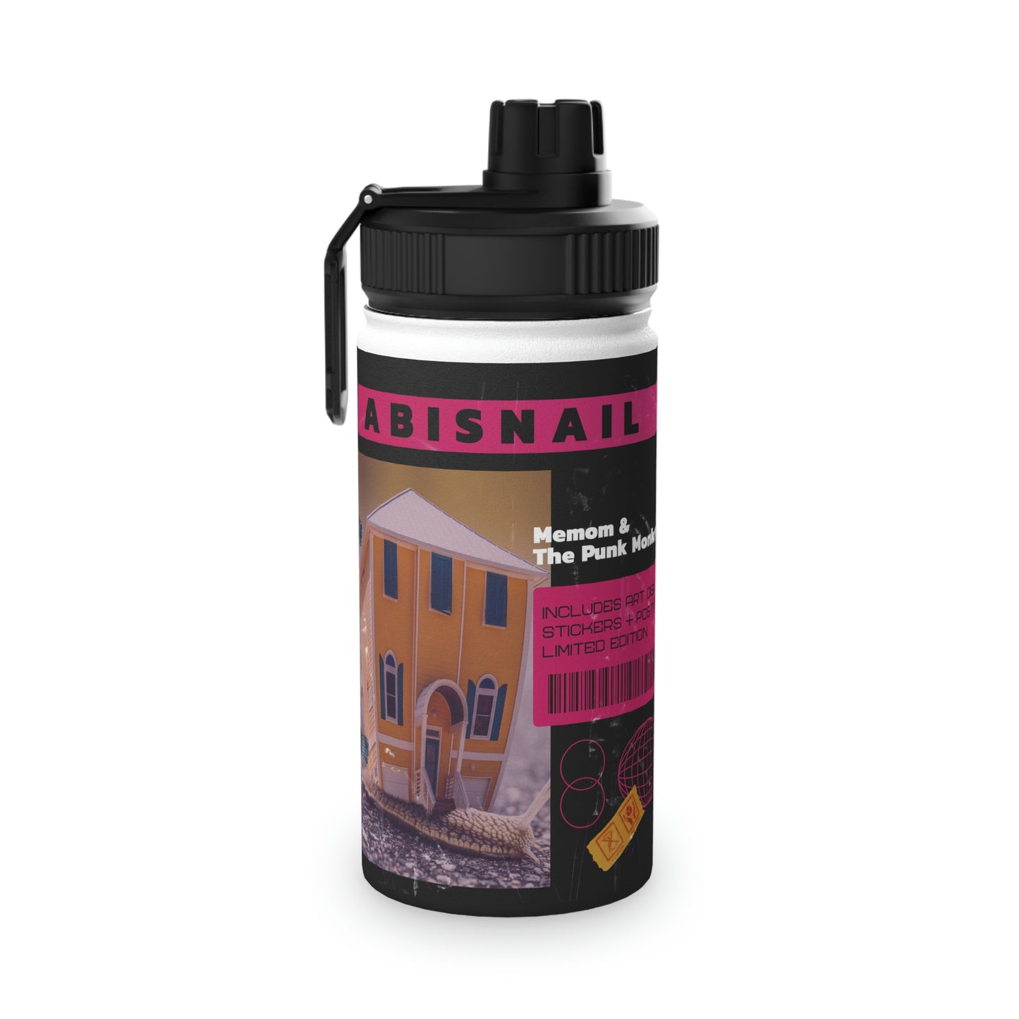 Abisnail Stainless Steel Water Bottle, Sports Lid