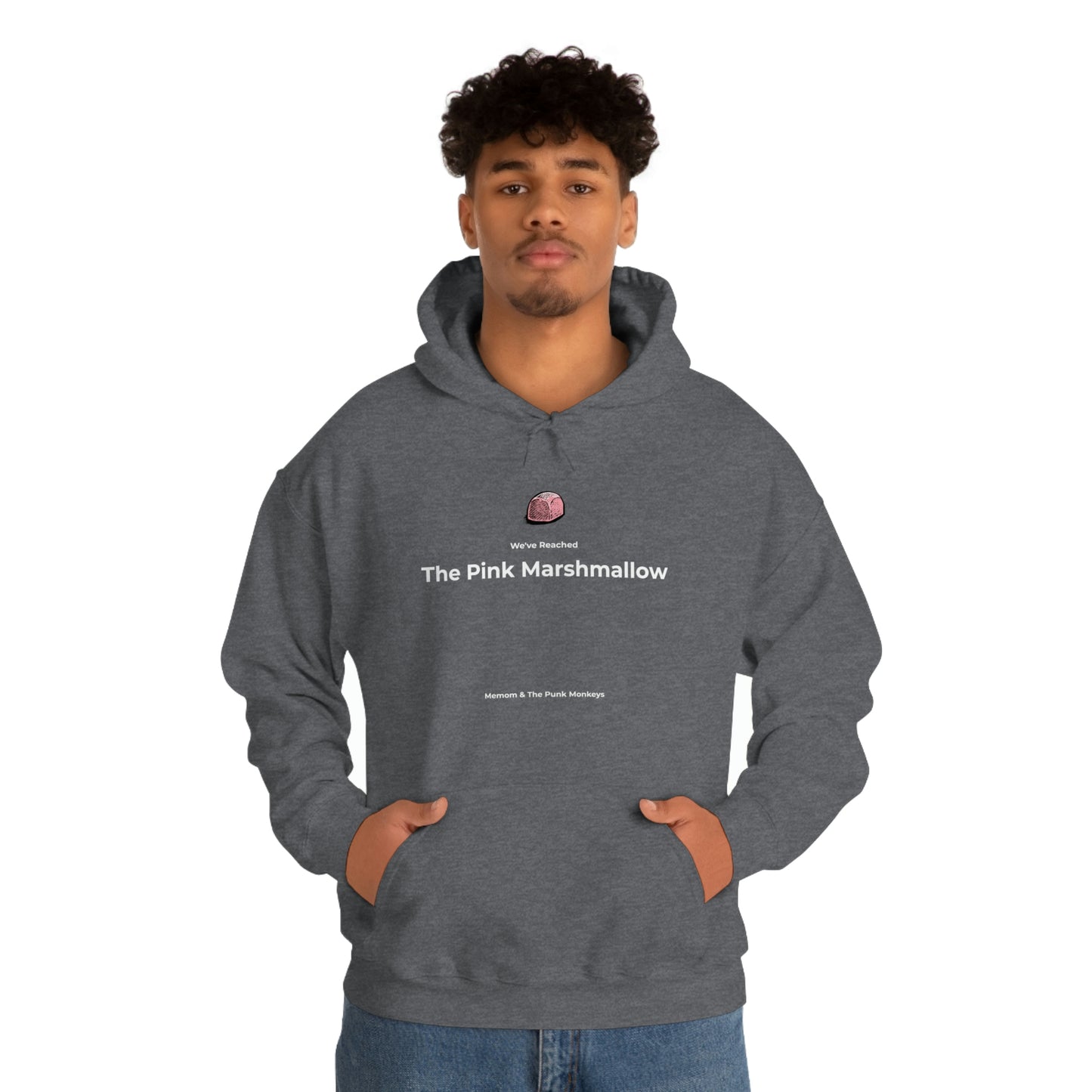 We've Reached the Pink Marshmallow Unisex Heavy Blend™ Hooded Sweatshirt