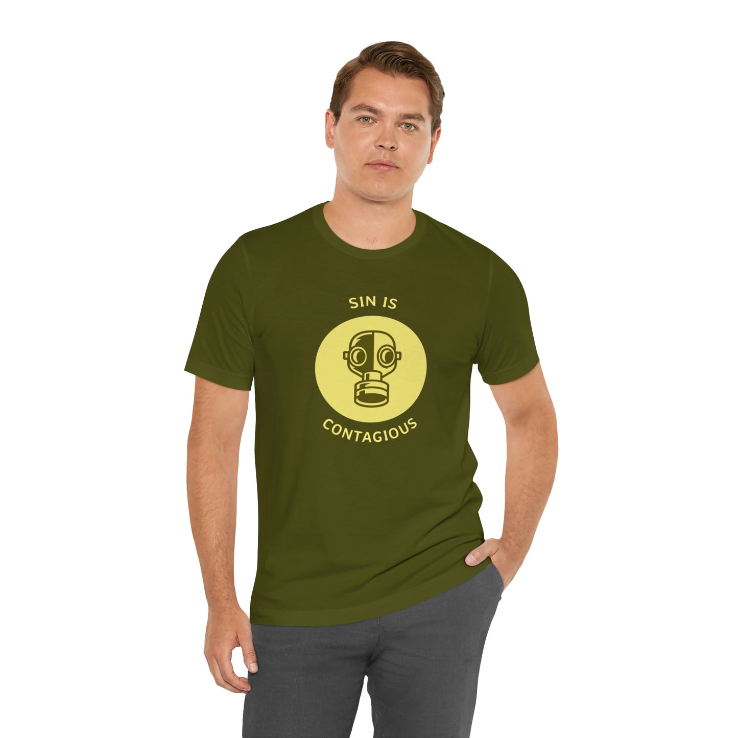 Sin is Contagious Unisex Jersey Short Sleeve Tee