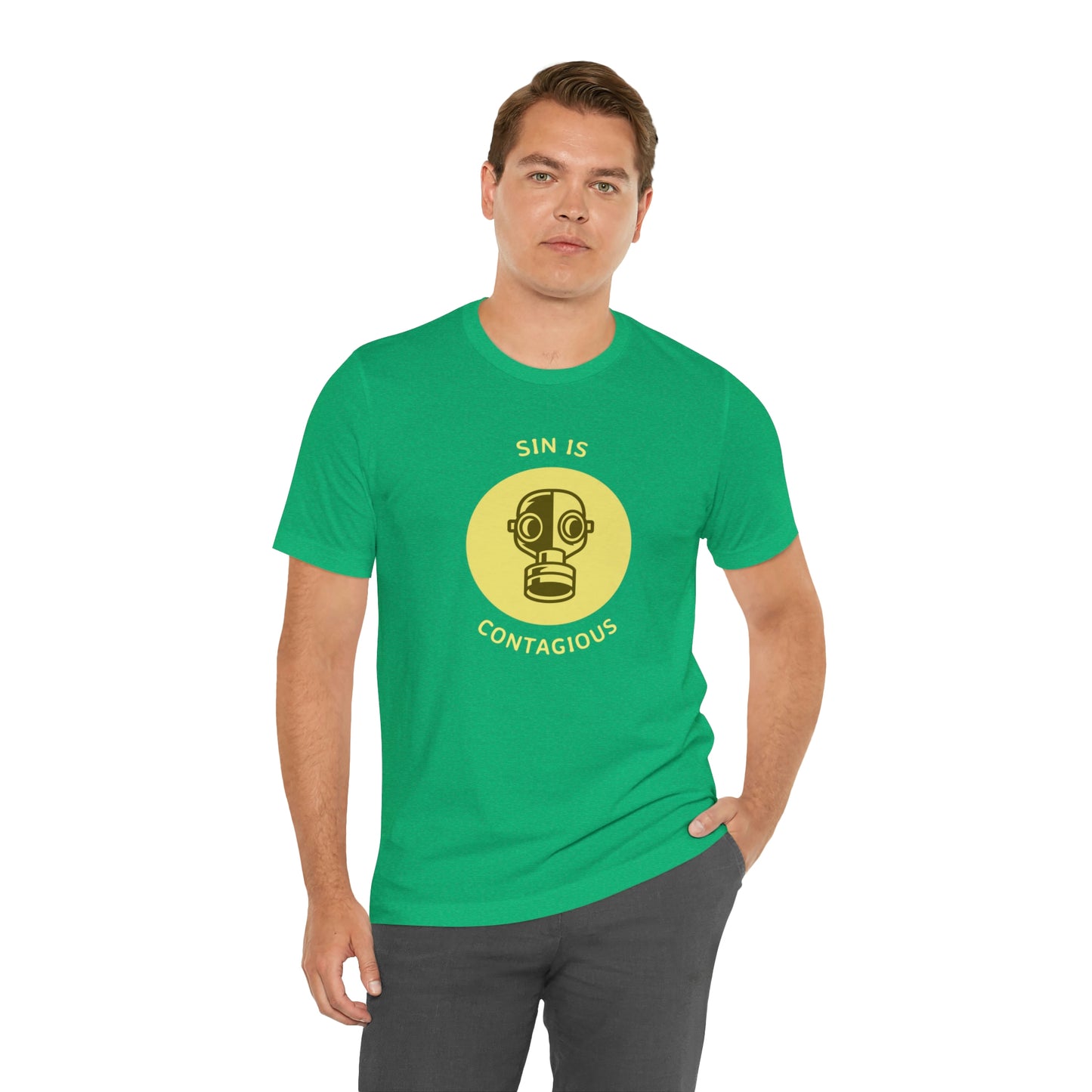 Sin is Contagious Unisex Jersey Short Sleeve Tee
