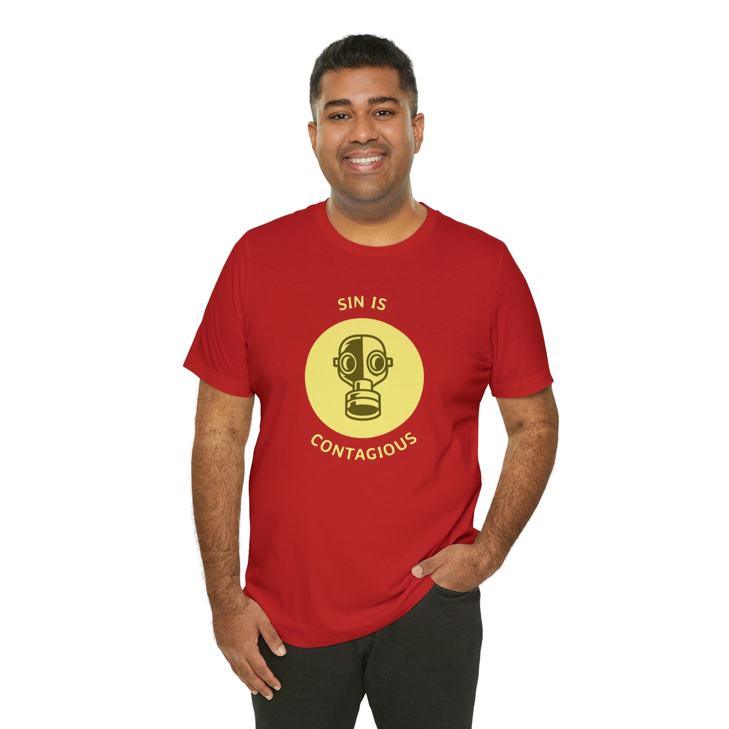 Sin is Contagious Unisex Jersey Short Sleeve Tee