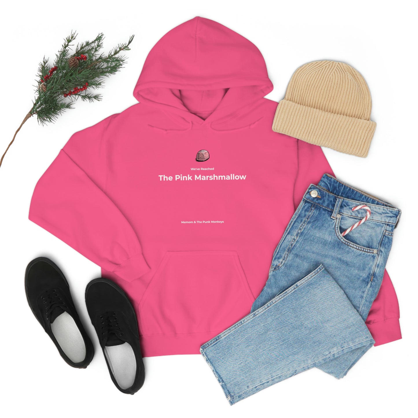 We've Reached the Pink Marshmallow Unisex Heavy Blend™ Hooded Sweatshirt
