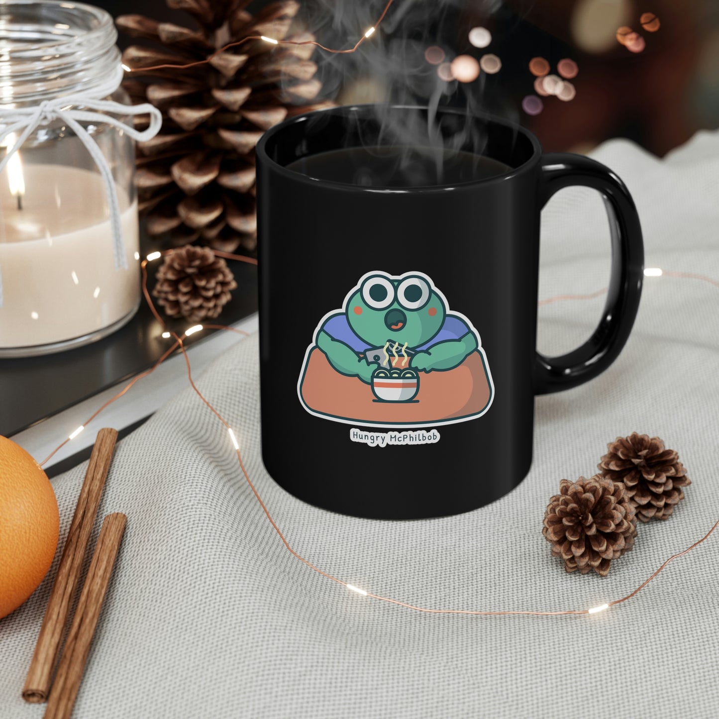 Hungry McPhilbob 11oz Black Mug