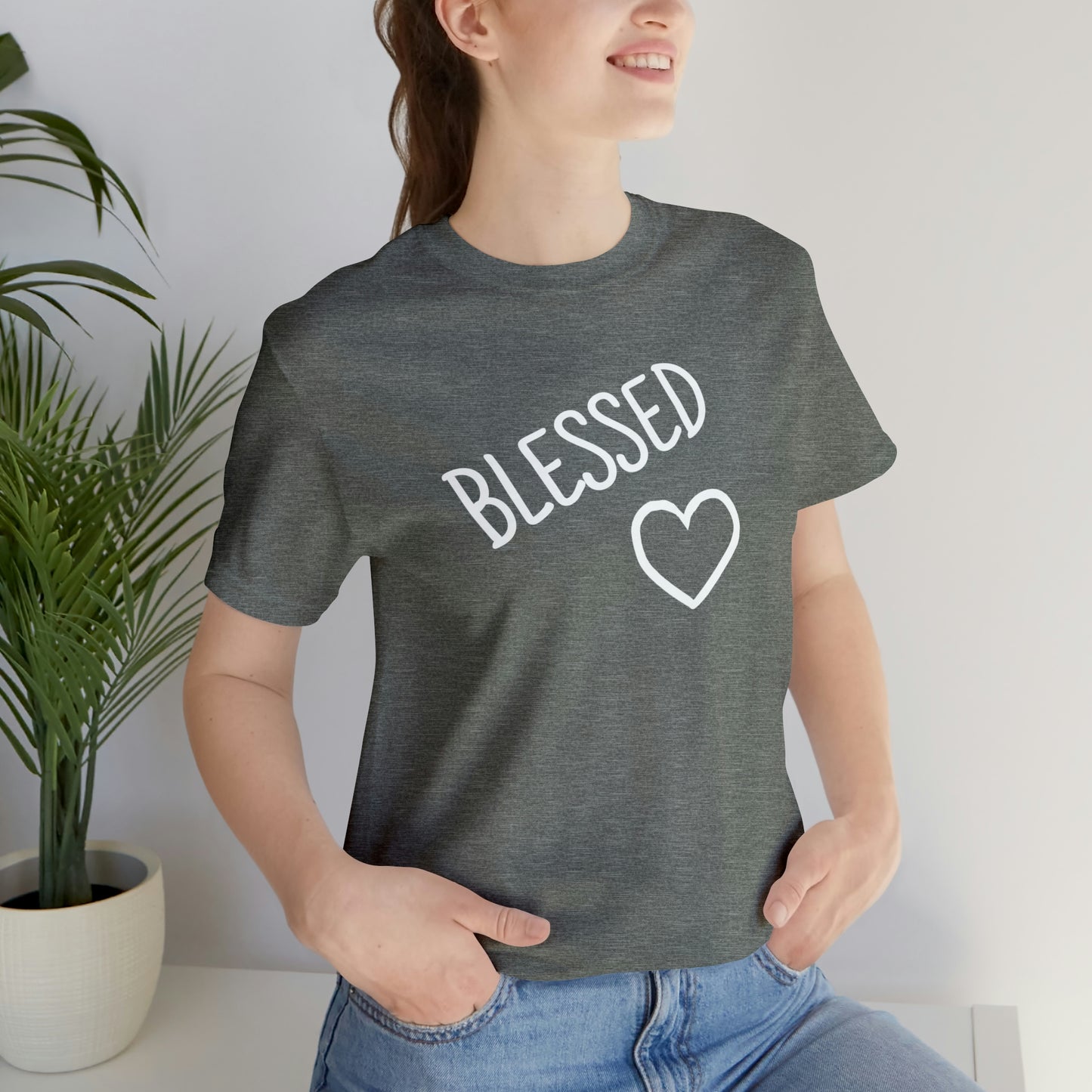Blessed Heart Unisex Jersey Short Sleeve Tee