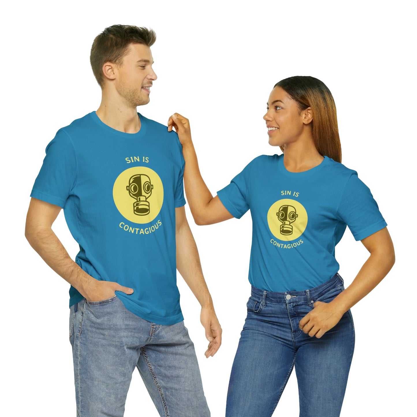 Sin is Contagious Unisex Jersey Short Sleeve Tee
