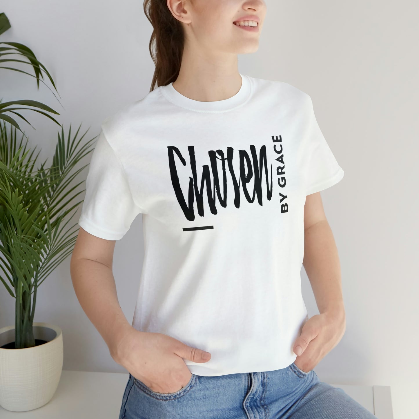 Chosen By Grace Sideways Unisex Jersey Short Sleeve Tee