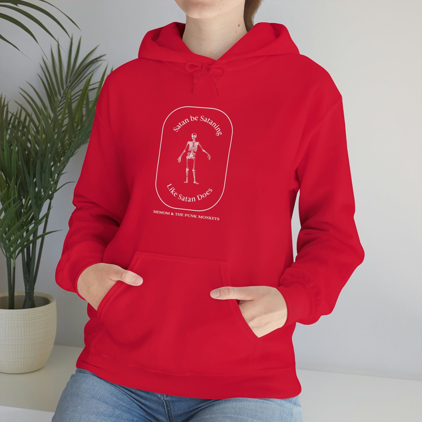 Satan Be Sataning Like Satan Does Unisex Heavy Blend™ Hooded Sweatshirt