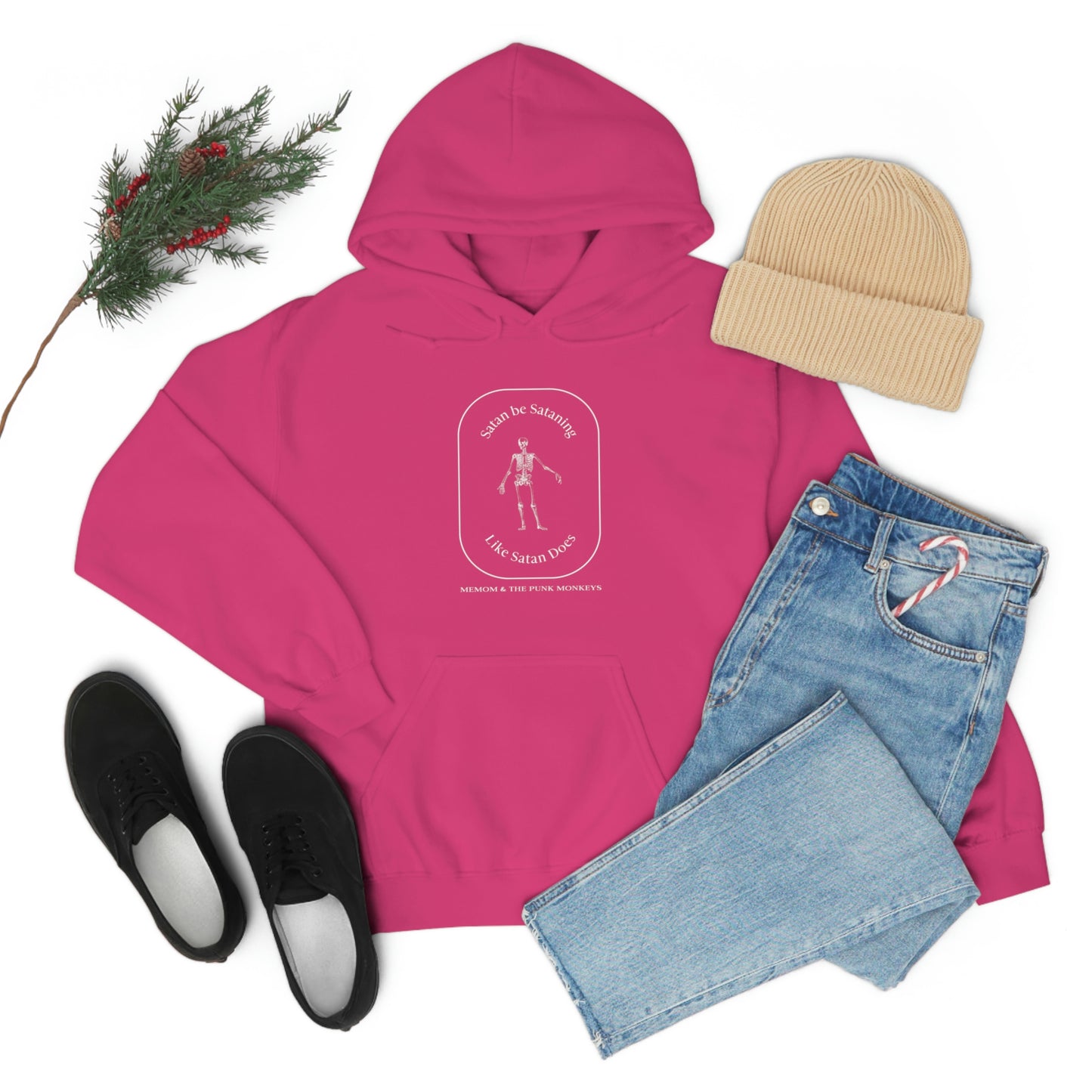 Satan Be Sataning Like Satan Does Unisex Heavy Blend™ Hooded Sweatshirt