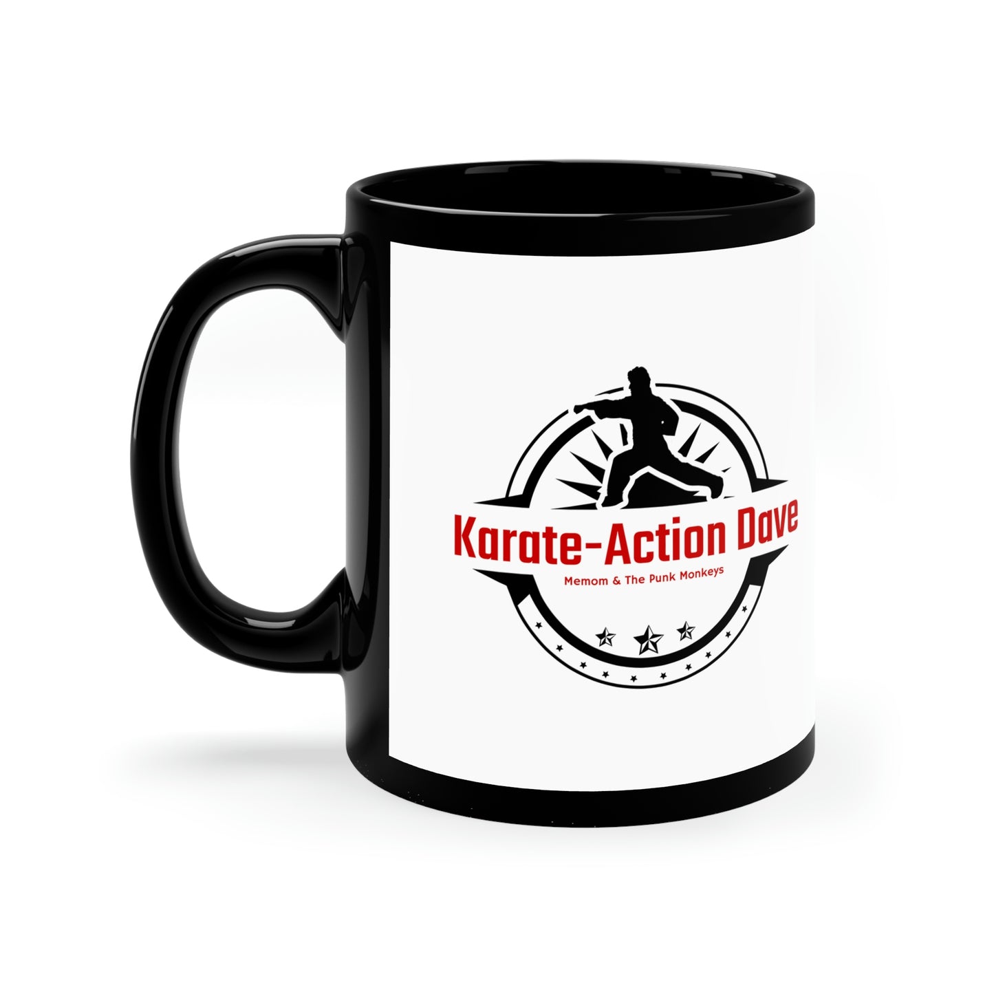 Karate Action Dave 11oz Black Mug