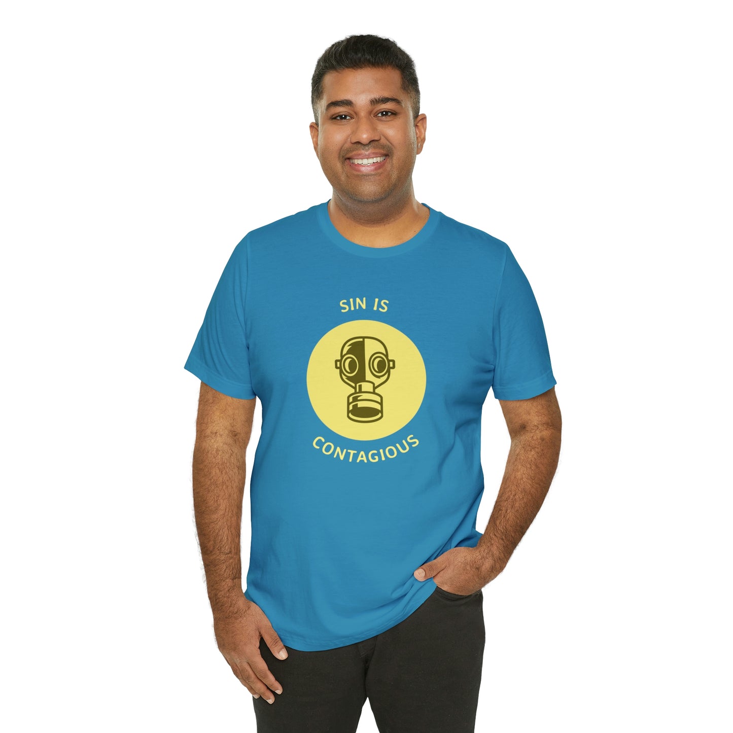 Sin is Contagious Unisex Jersey Short Sleeve Tee