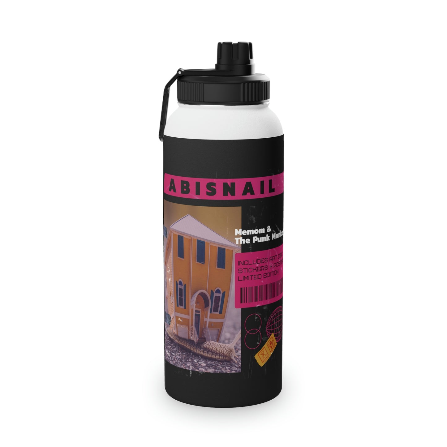 Abisnail Stainless Steel Water Bottle, Sports Lid