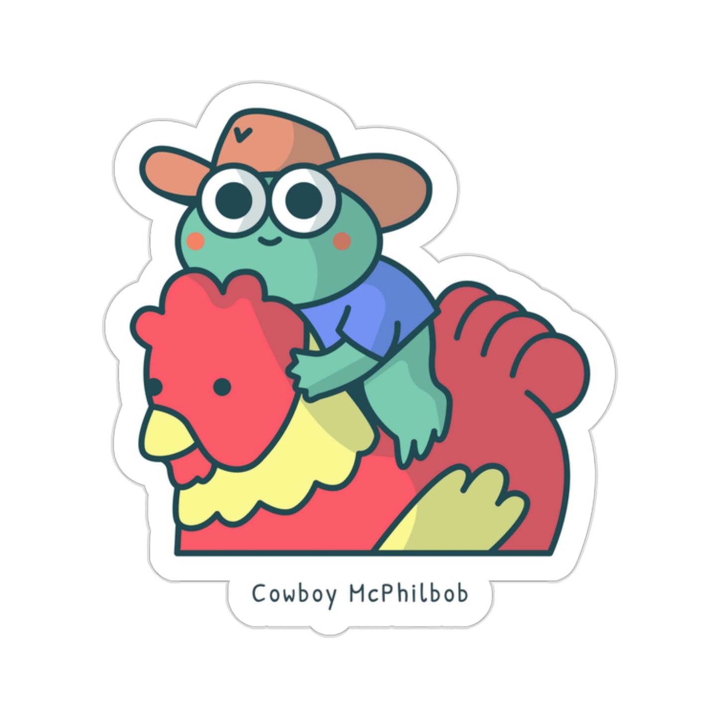 Cowboy McPhilbob Kiss-Cut Stickers