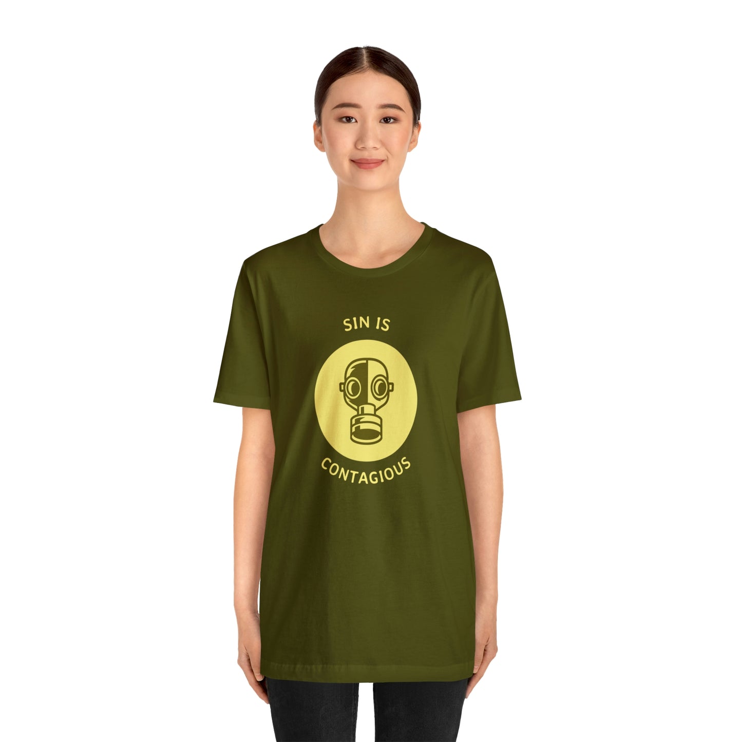 Sin is Contagious Unisex Jersey Short Sleeve Tee