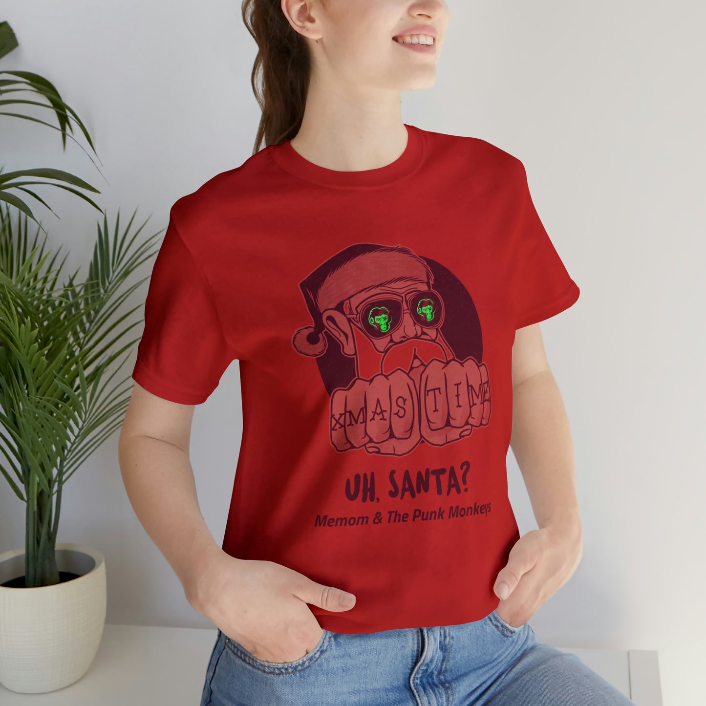 Uh, Santa? Unisex Jersey Short Sleeve Tee