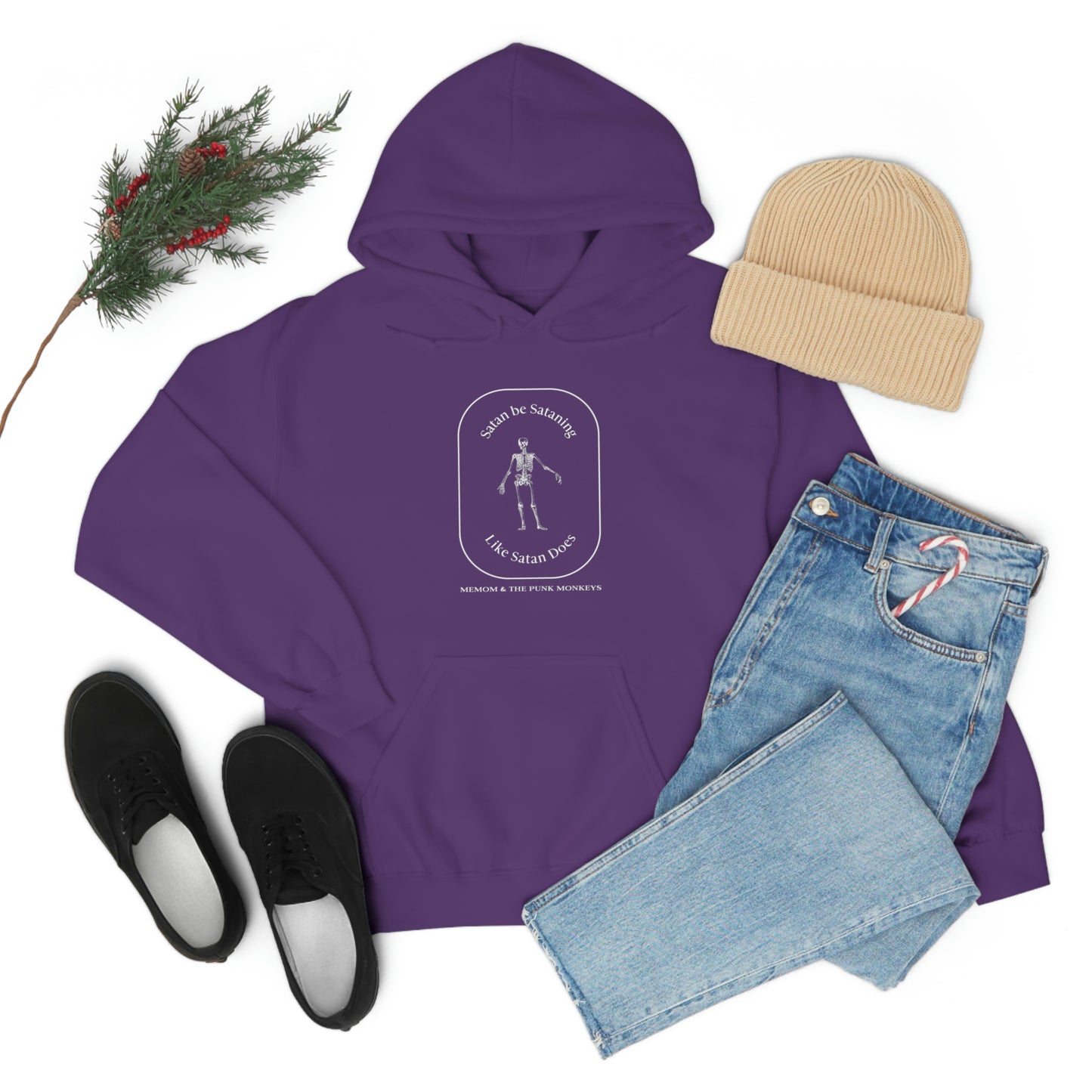 Satan Be Sataning Like Satan Does Unisex Heavy Blend™ Hooded Sweatshirt