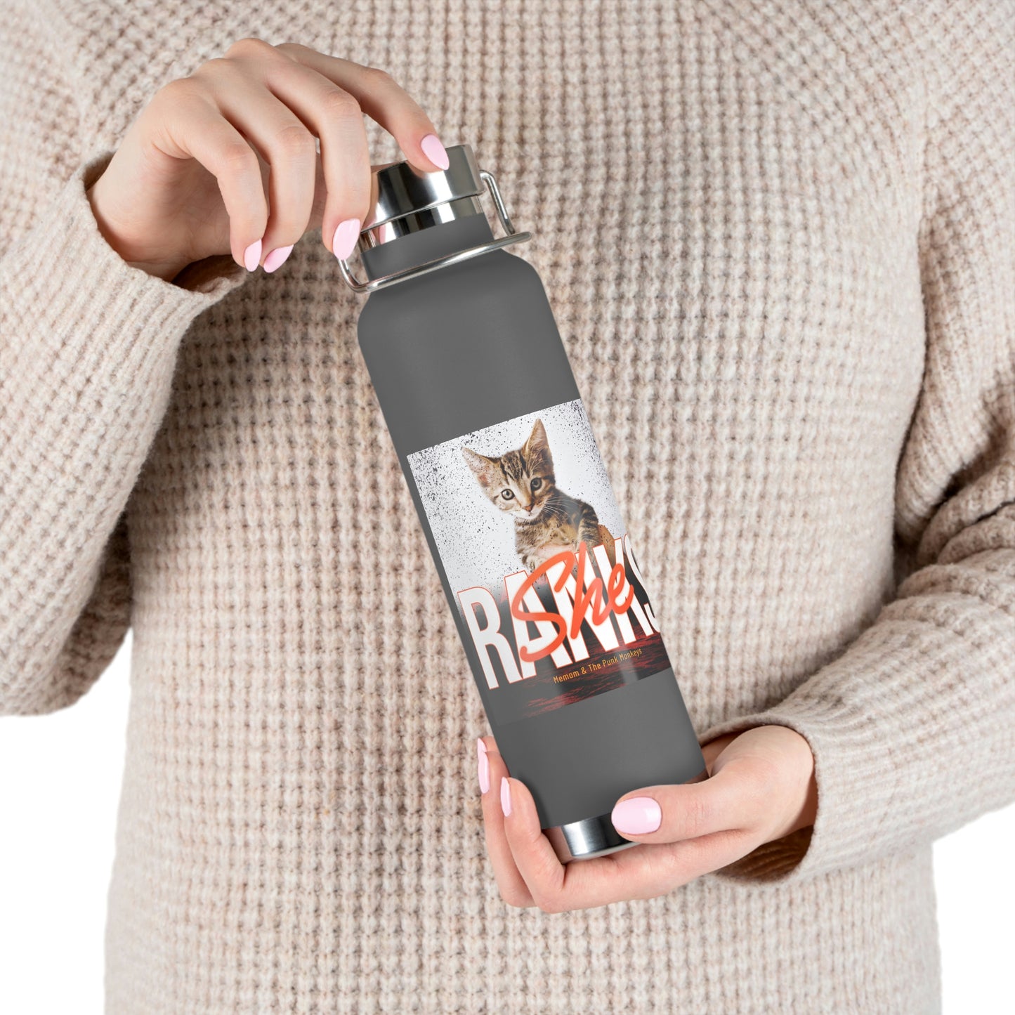 She Ranks Copper Vacuum Insulated Bottle, 22oz