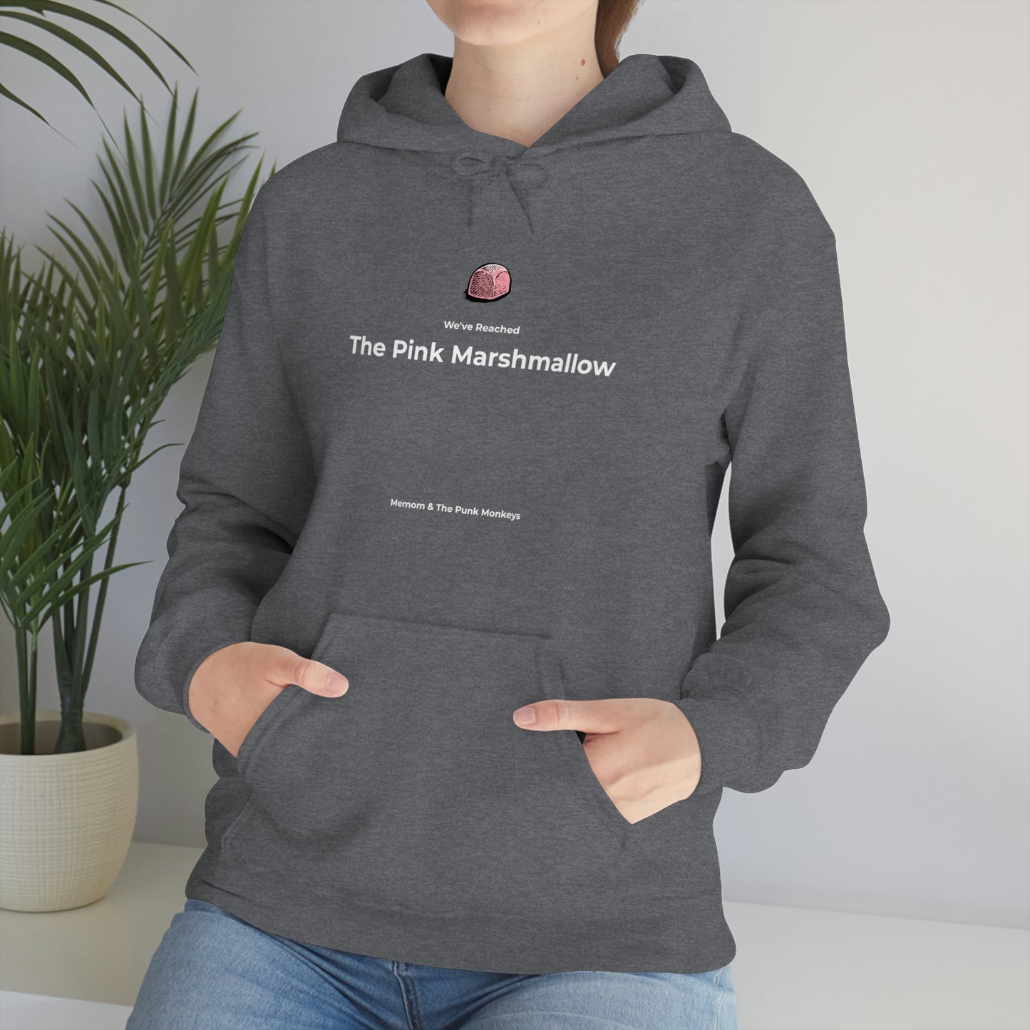 We've Reached the Pink Marshmallow Unisex Heavy Blend™ Hooded Sweatshirt