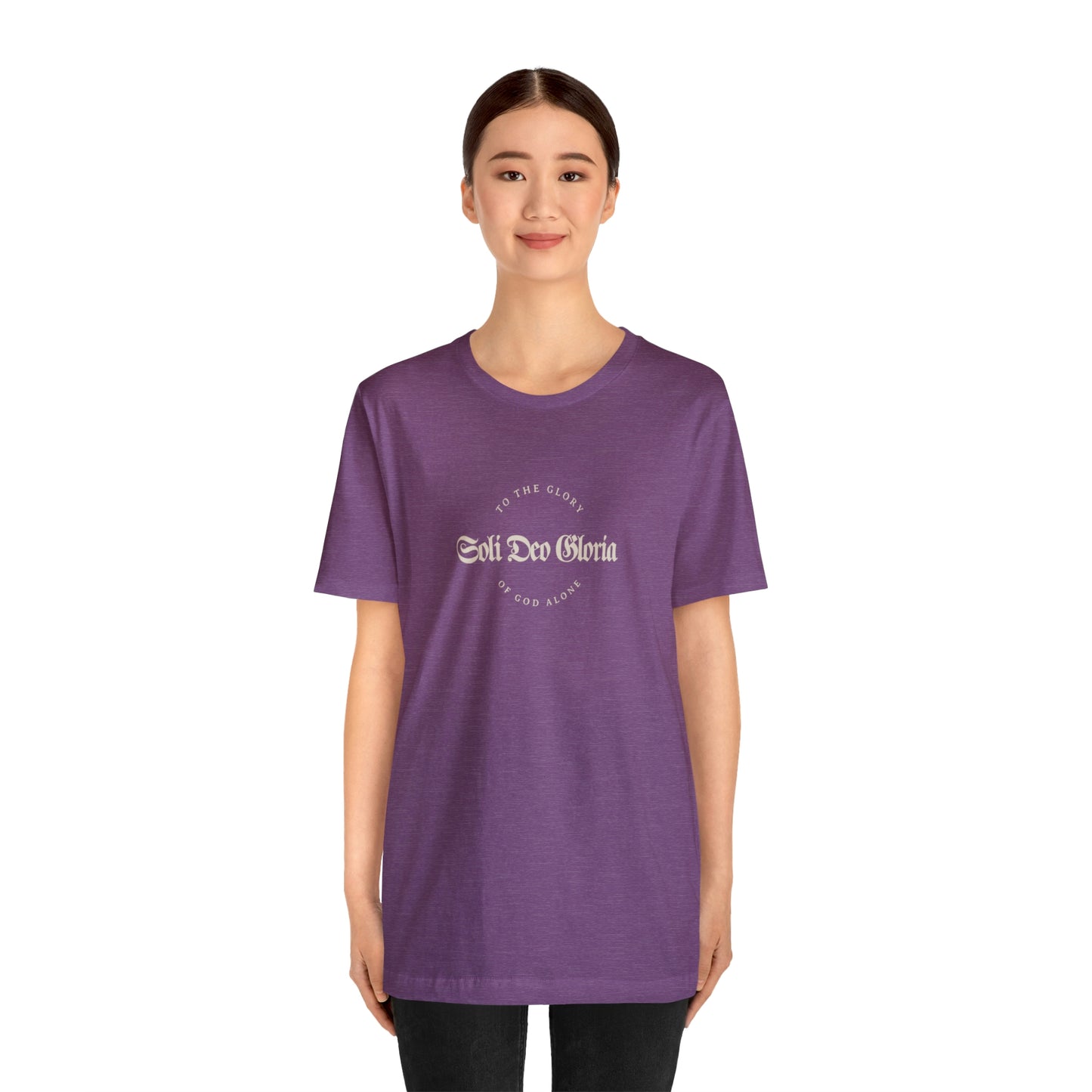Soli Deo Gloria Gothic Circle Unisex Jersey Short Sleeve Tee
