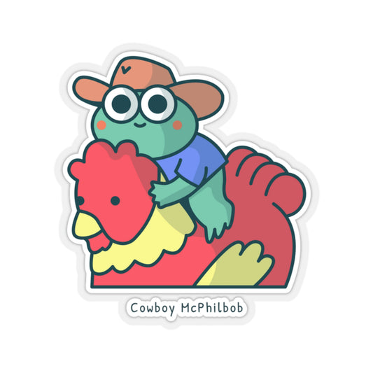 Cowboy McPhilbob Kiss-Cut Stickers