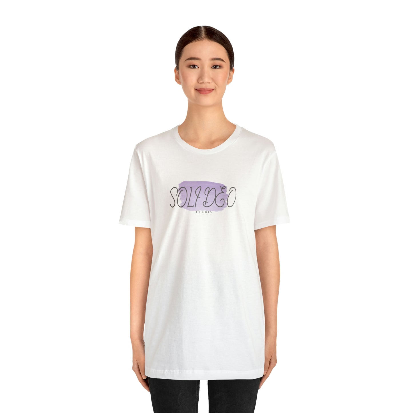 Soli Deo Gloria Purple Paintbrush Unisex Jersey Short Sleeve Tee