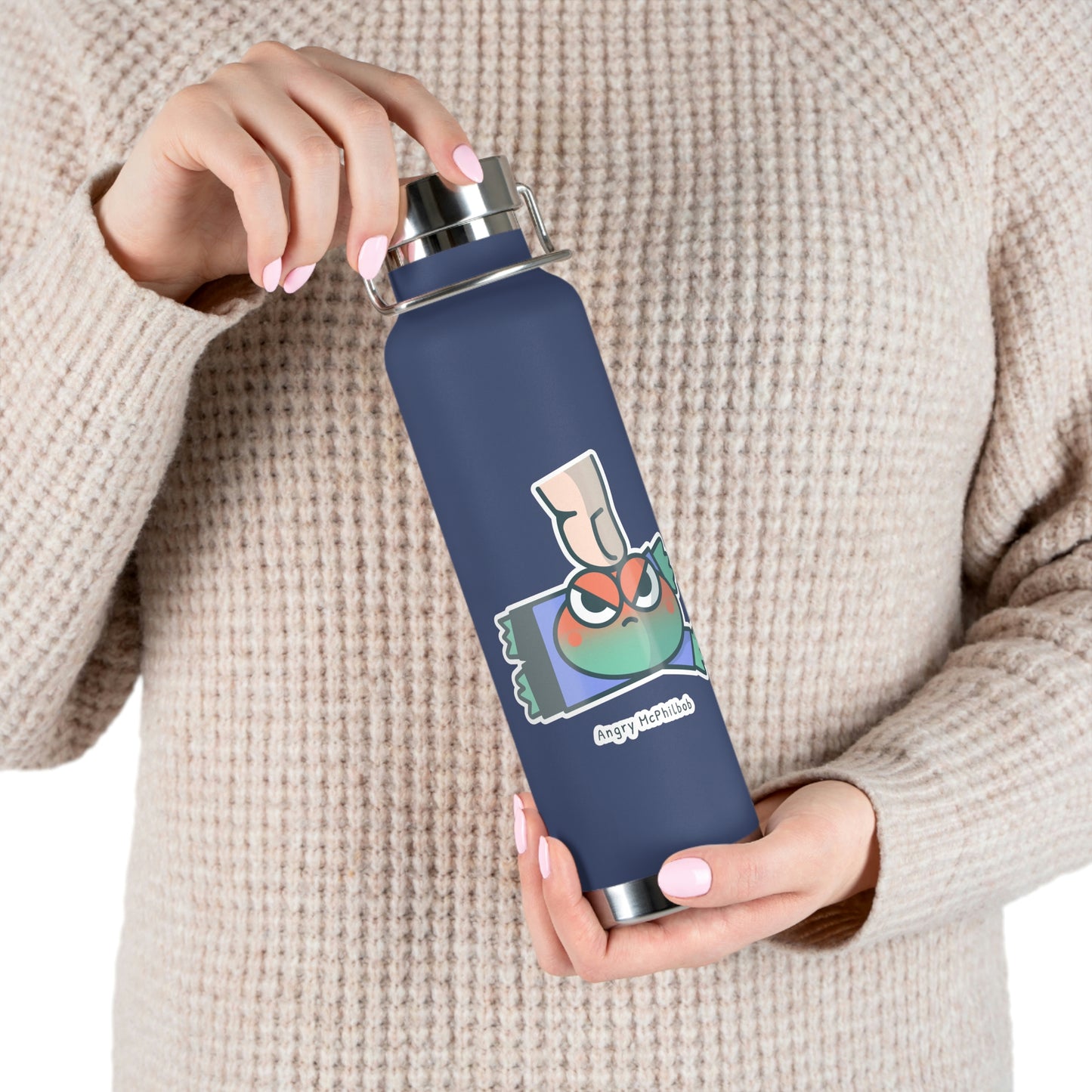 Angry McPhilbob Copper Vacuum Insulated Bottle, 22oz