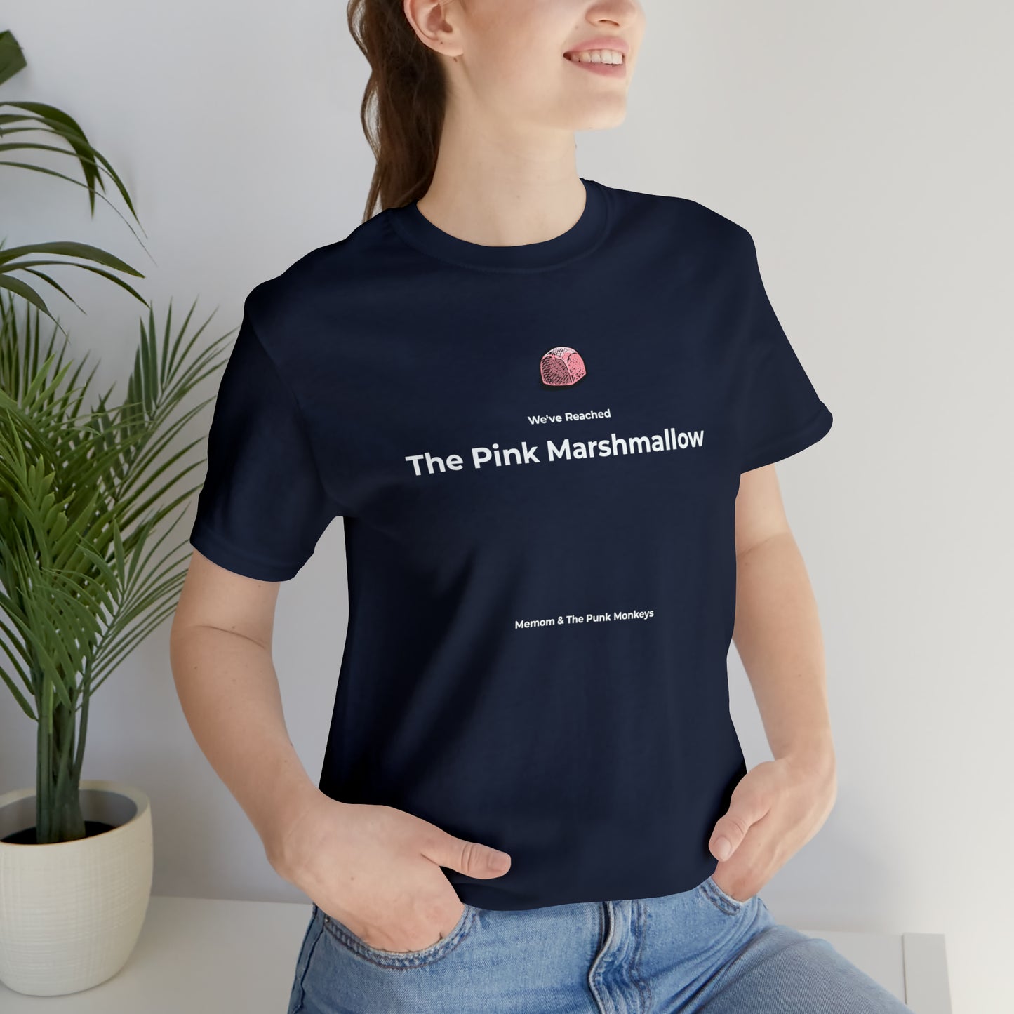 We've Reached the Pink Marshmallow Unisex Jersey Short Sleeve Tee