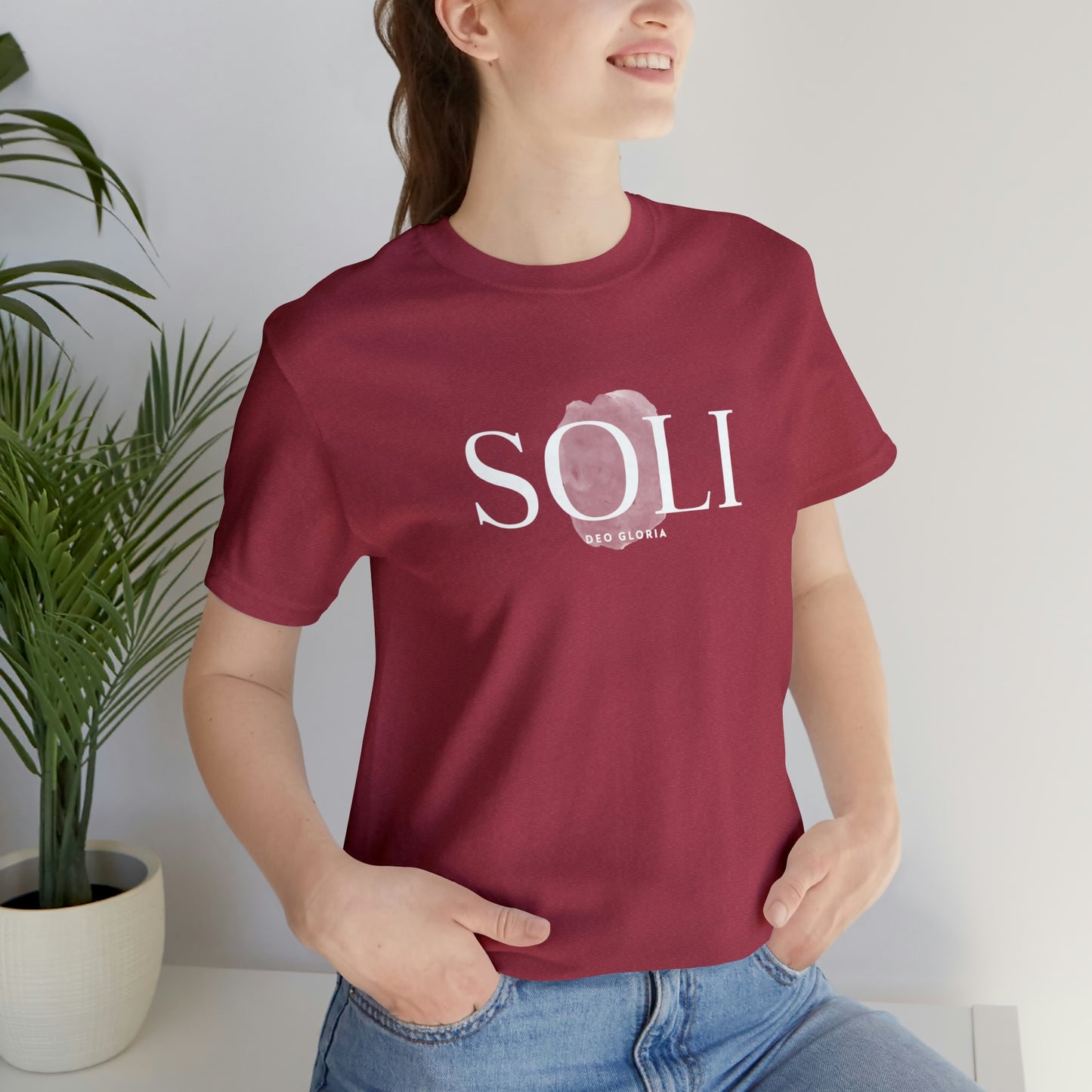 Soli Deo Gloria Paintbrush Unisex Jersey Short Sleeve Tee