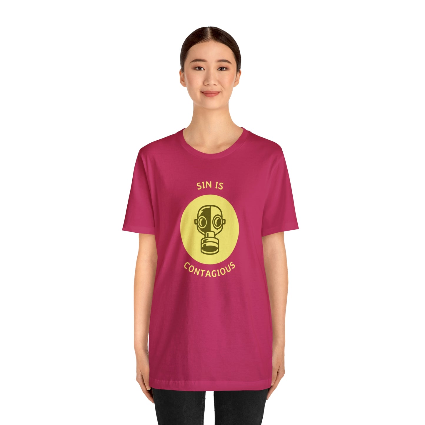 Sin is Contagious Unisex Jersey Short Sleeve Tee