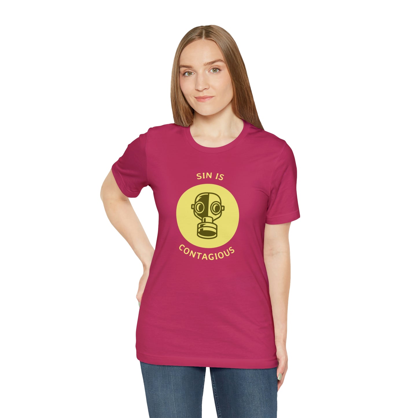 Sin is Contagious Unisex Jersey Short Sleeve Tee