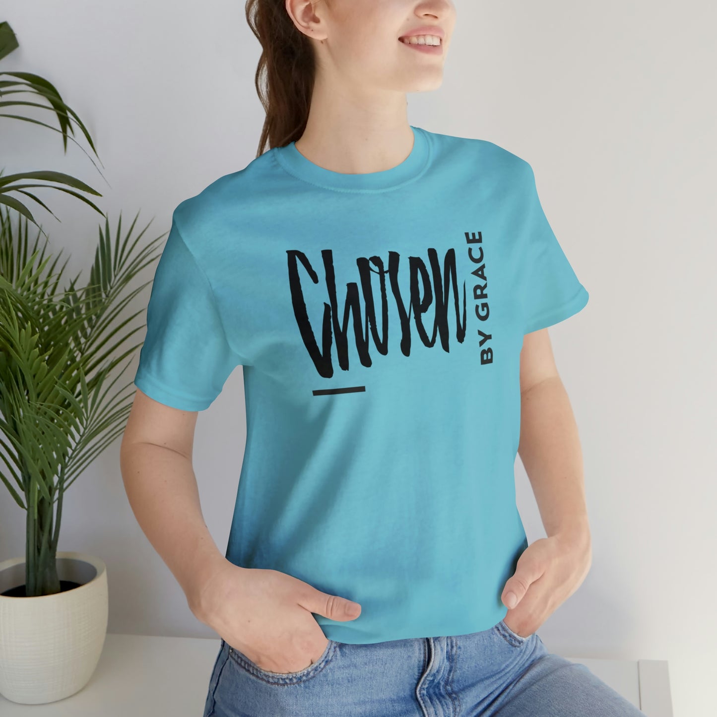 Chosen By Grace Sideways Unisex Jersey Short Sleeve Tee
