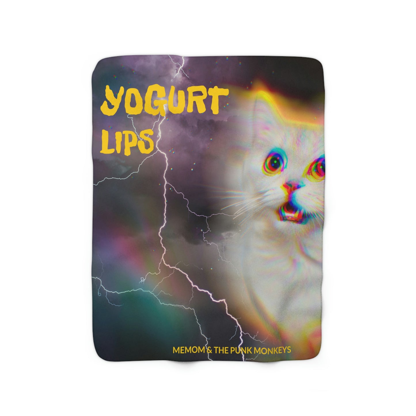 Yogurt Lips Sherpa Fleece Blanket