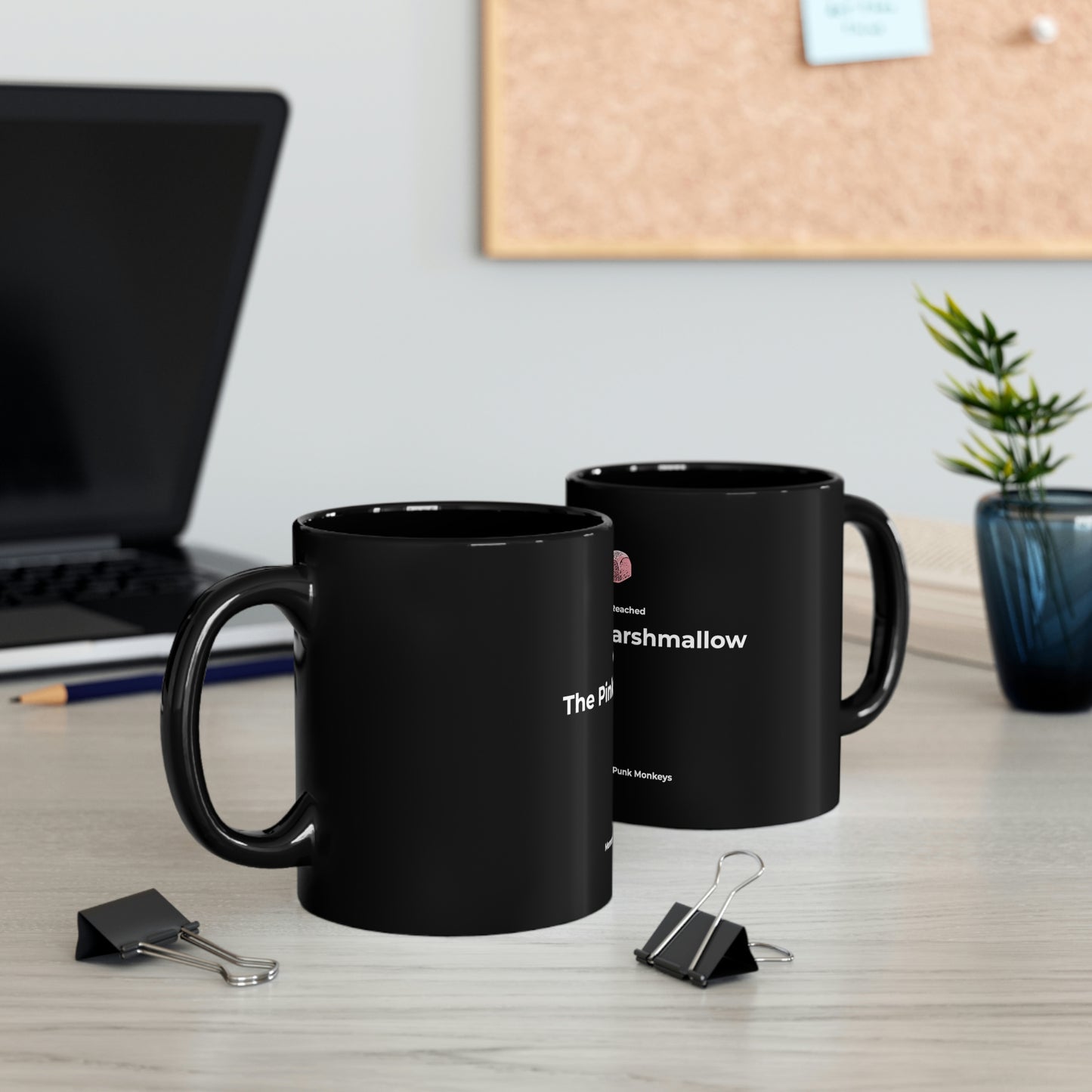 We've Reached the Pink Marshmallow 11oz Black Mug