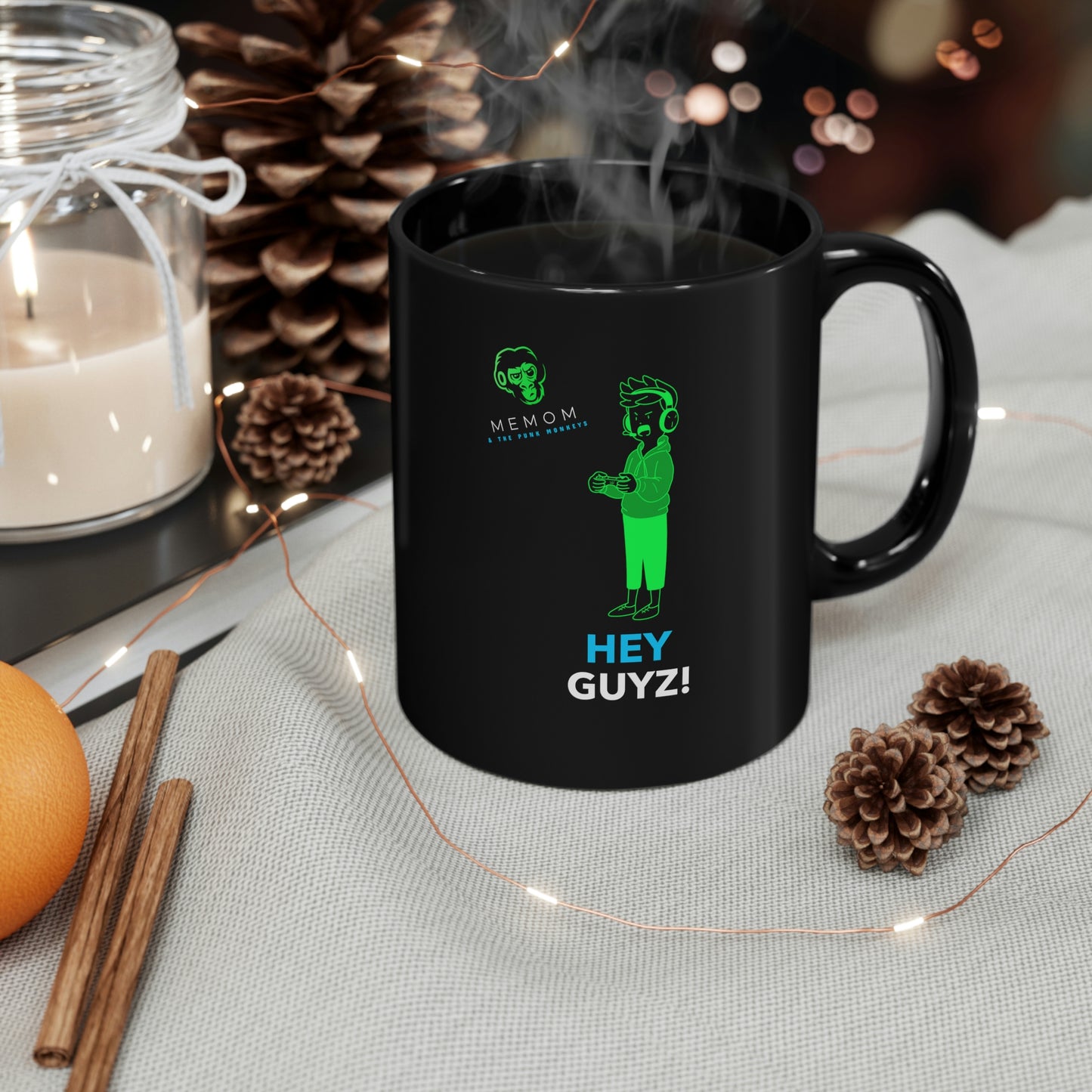 Hey Guyz! 11oz Black Mug