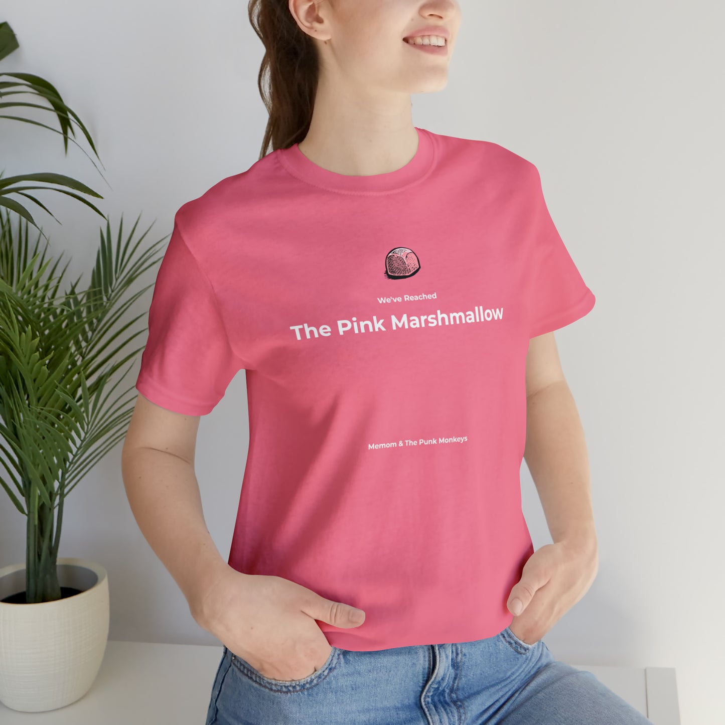 We've Reached the Pink Marshmallow Unisex Jersey Short Sleeve Tee