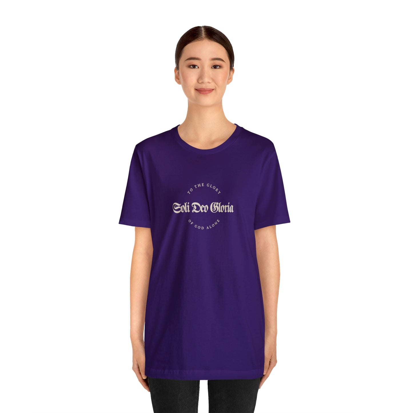 Soli Deo Gloria Gothic Circle Unisex Jersey Short Sleeve Tee