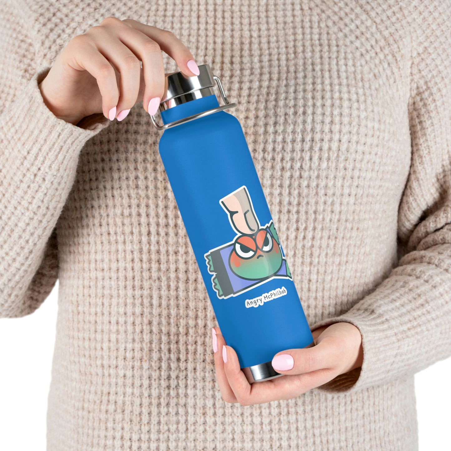 Angry McPhilbob Copper Vacuum Insulated Bottle, 22oz