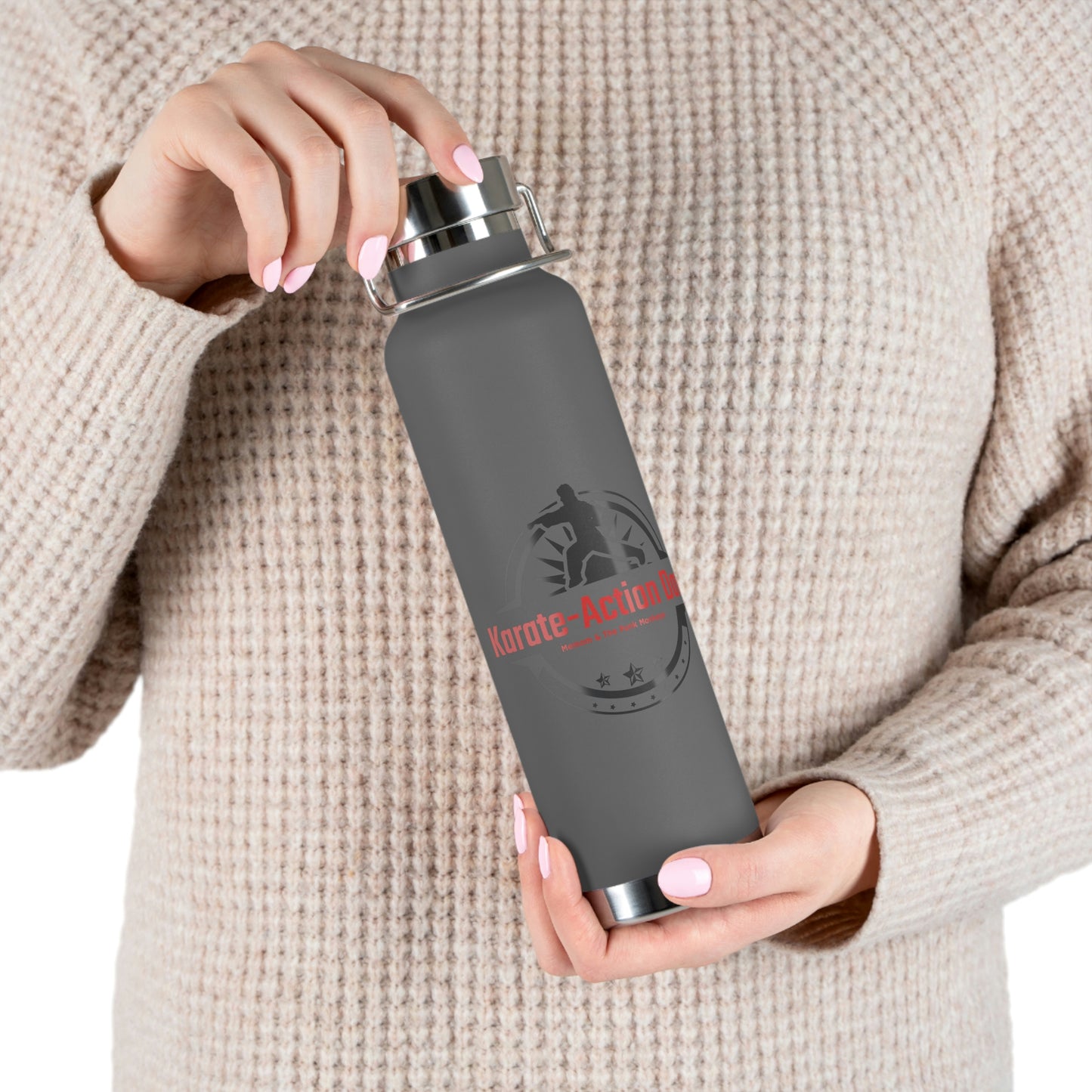 Karate Action Dave Copper Vacuum Insulated Bottle, 22oz