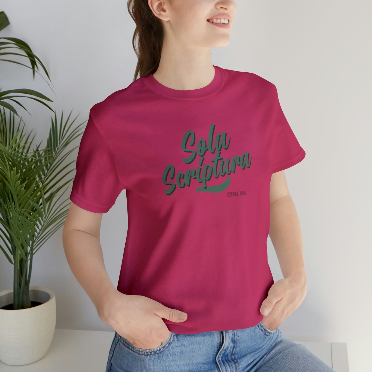 Sola Scriptura Unisex Jersey Short Sleeve Tee