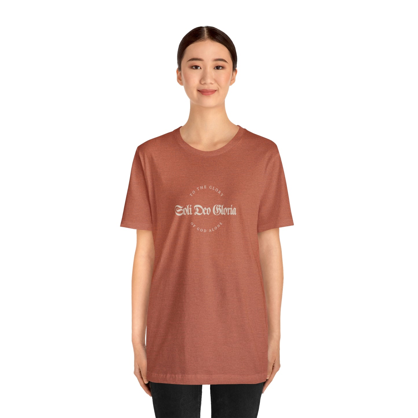 Soli Deo Gloria Gothic Circle Unisex Jersey Short Sleeve Tee