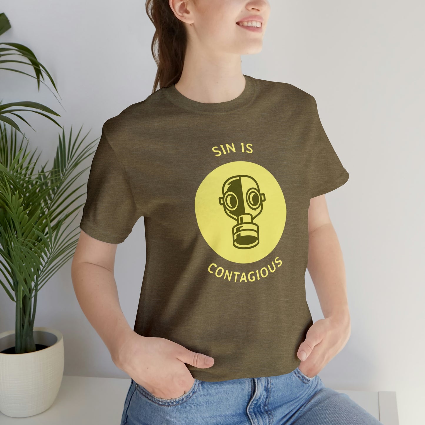 Sin is Contagious Unisex Jersey Short Sleeve Tee